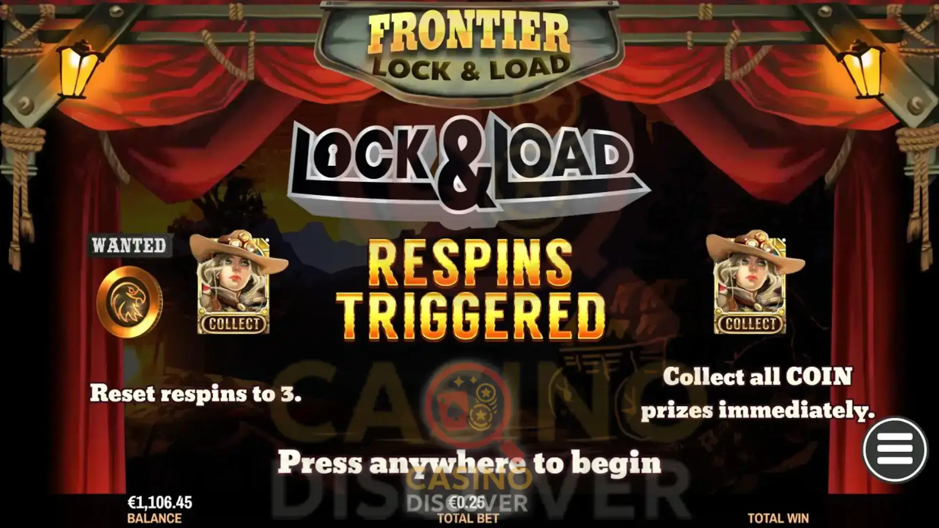 Frontier Lock & Load Slot Respin