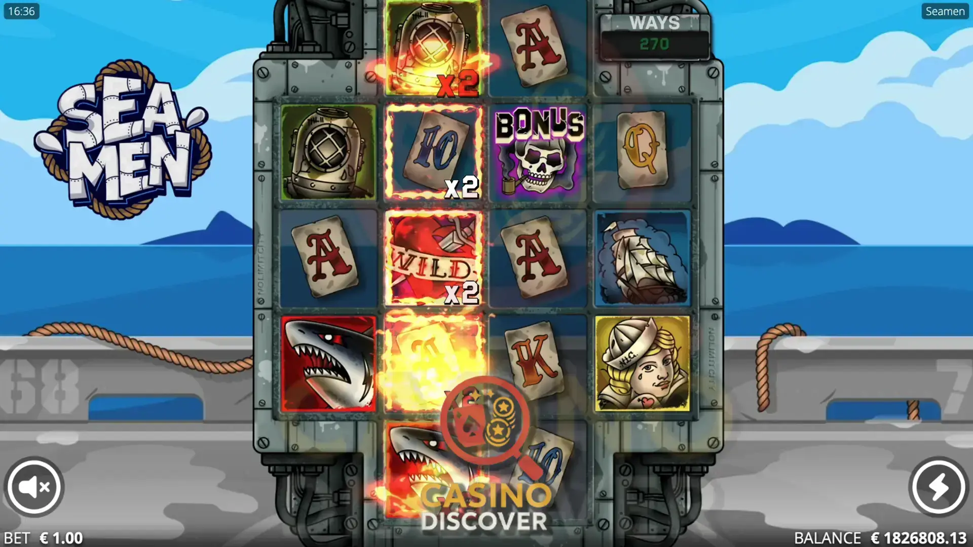 Seamen von Nolimit City: Slot Gameplay